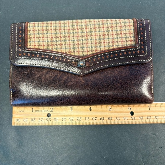 Brighton Plaid & Leather Wallet - Picture 12 of 13